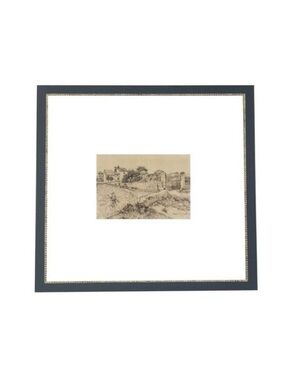 8" × 8" Tuscan Village Antique Wall Art Black